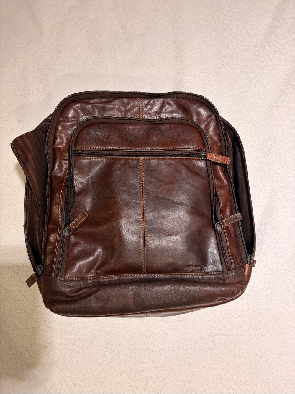 Jack Georges Brown Leather Backpack